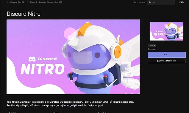 2. Adım: Discord Nitro'yu satın alma